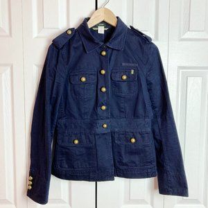 Vintage J. Crew Navy Military Utility Jacket
